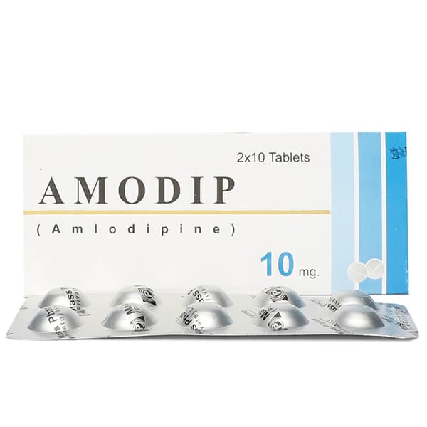 Amodip Tablets 10mg (1 Box = 3 Strips) (1 Strip = 10 Tablets)