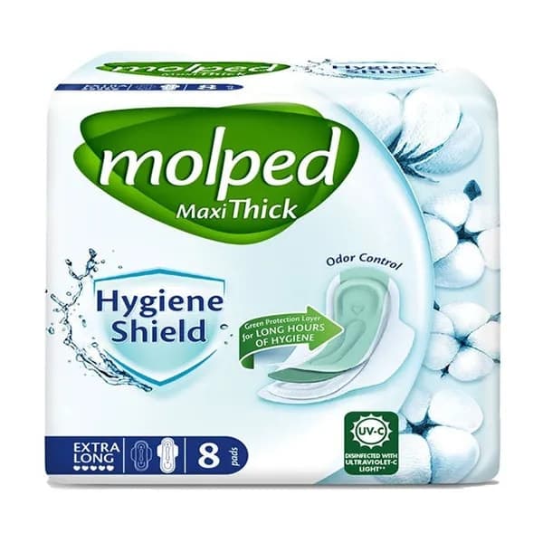 Molped Maxi Thick Sanitary Pads Extra Long 8s